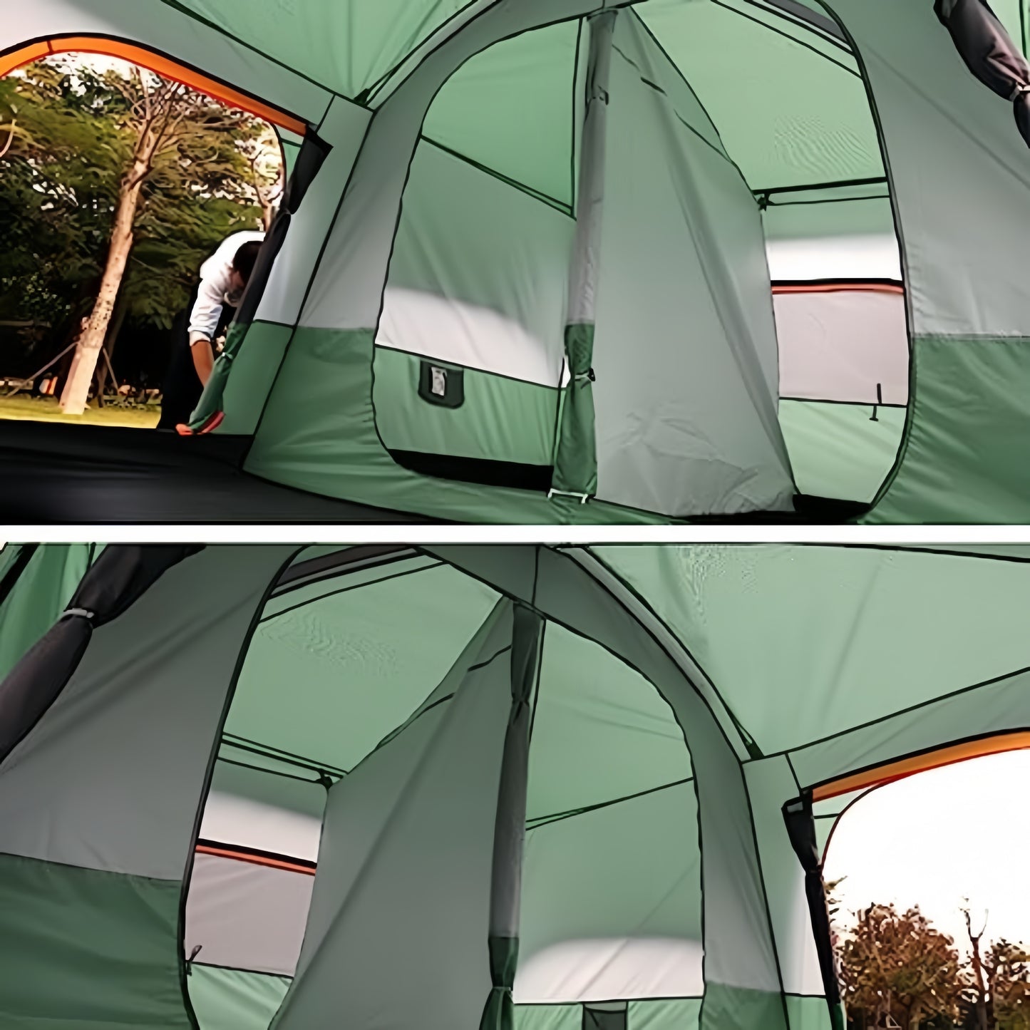 10-12 People Extra Large Family Cabin Tent, Waterproof, Double Layer