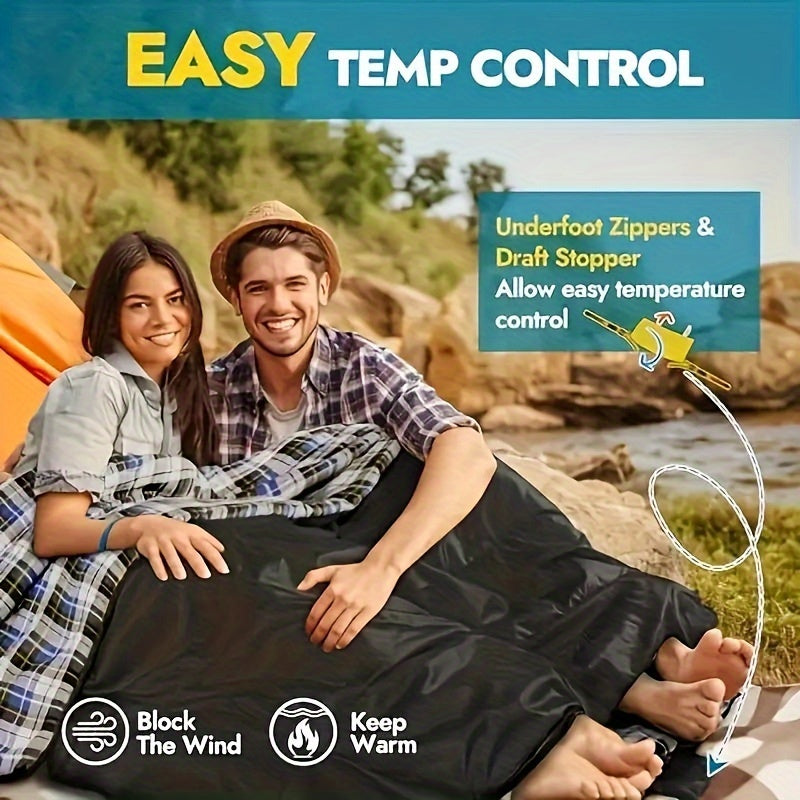 Luxurious Flannel, Queen Size with 2 Pillows, for Cold Weather Camping