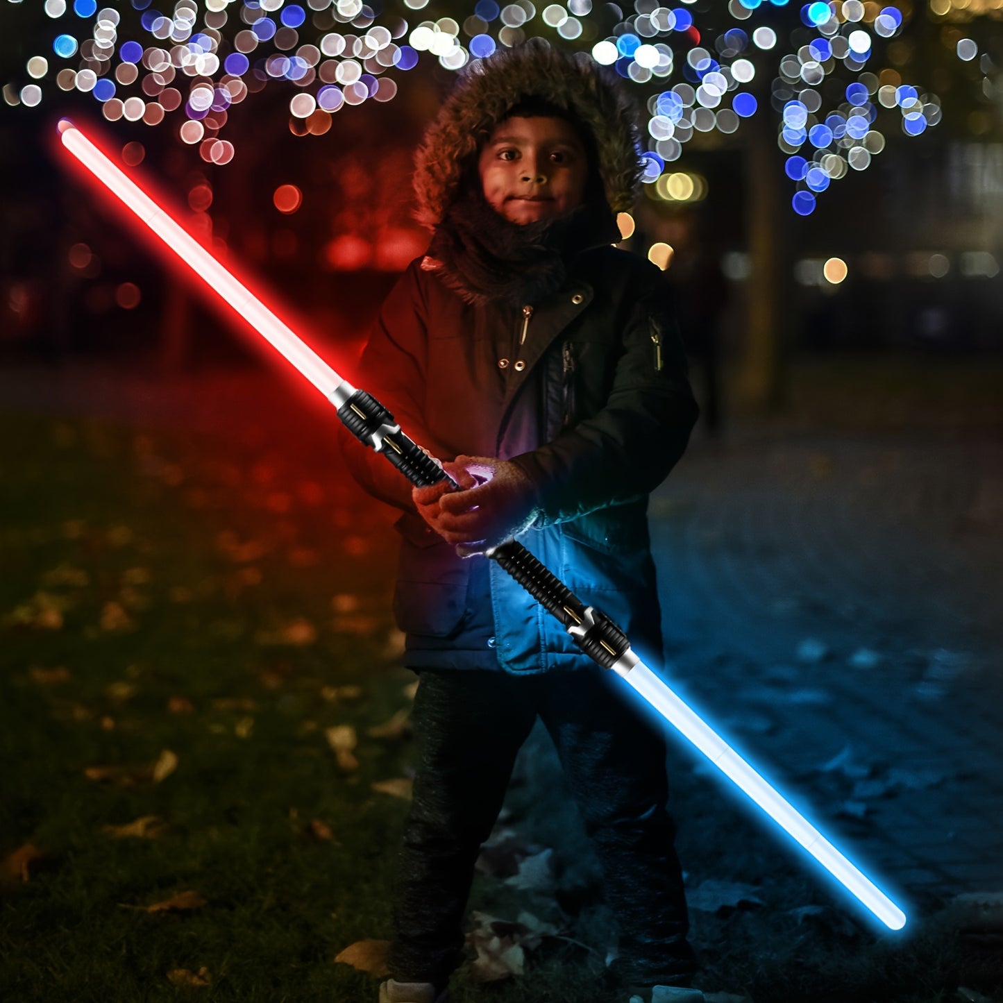 Set of Two-Color Design Children's Toy Lightsabers -