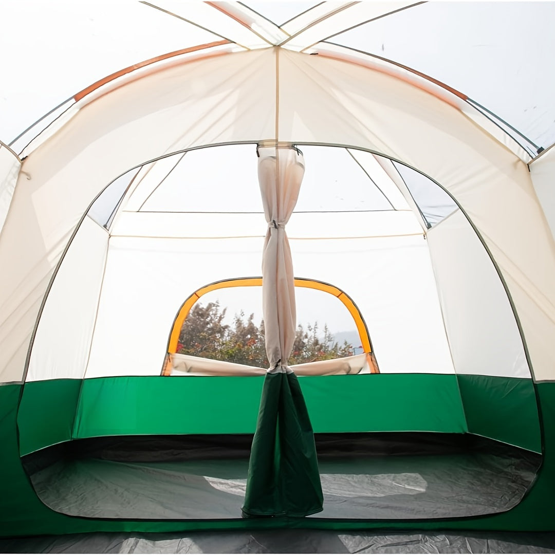 10-12 People Extra Large Family Cabin Tent, Waterproof, Double Layer
