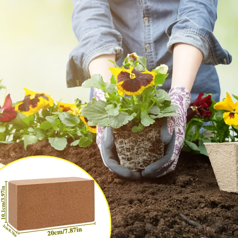 12pcs Plant-based Coconut Bricks - Low EC And PH Balance, Fiber Coconut Shell For Gardening About 12 Pounds