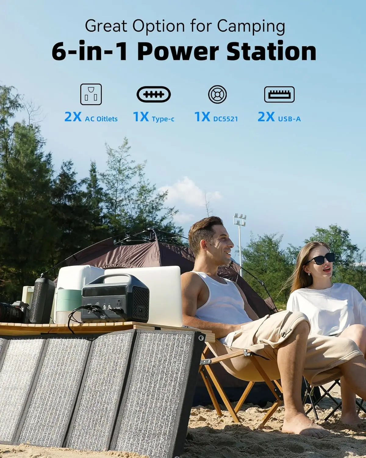 300W Solar Generator 179Wh Portable Power Station 56000mAh Rechargeable battery