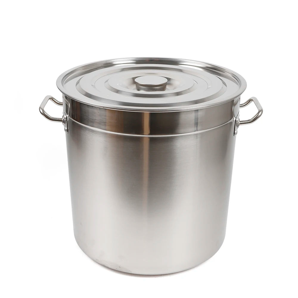 35L/9.25Gal Large Stainless Steel Deep Stock Pot w/ Lid.