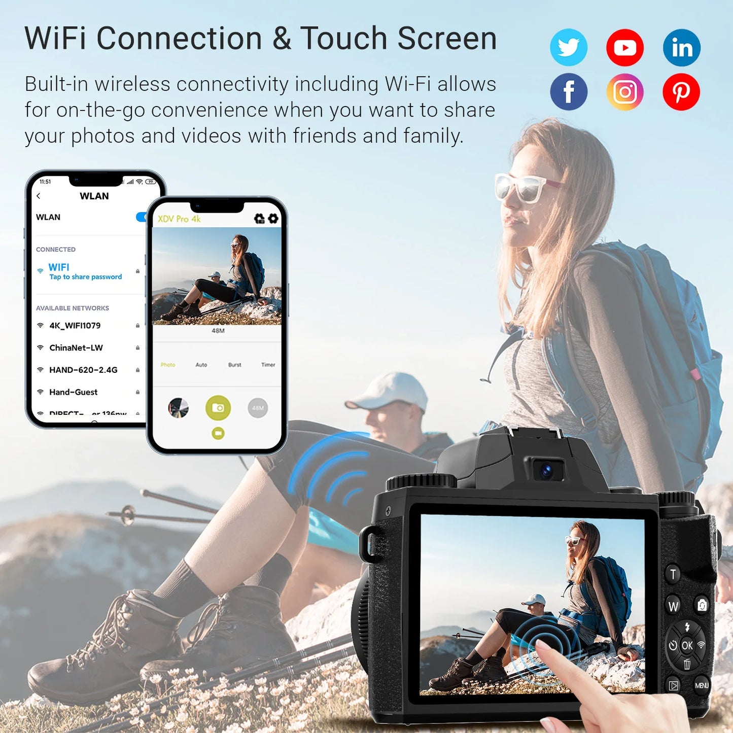 Digital Camera for Photography, 4K 64MP WiFi