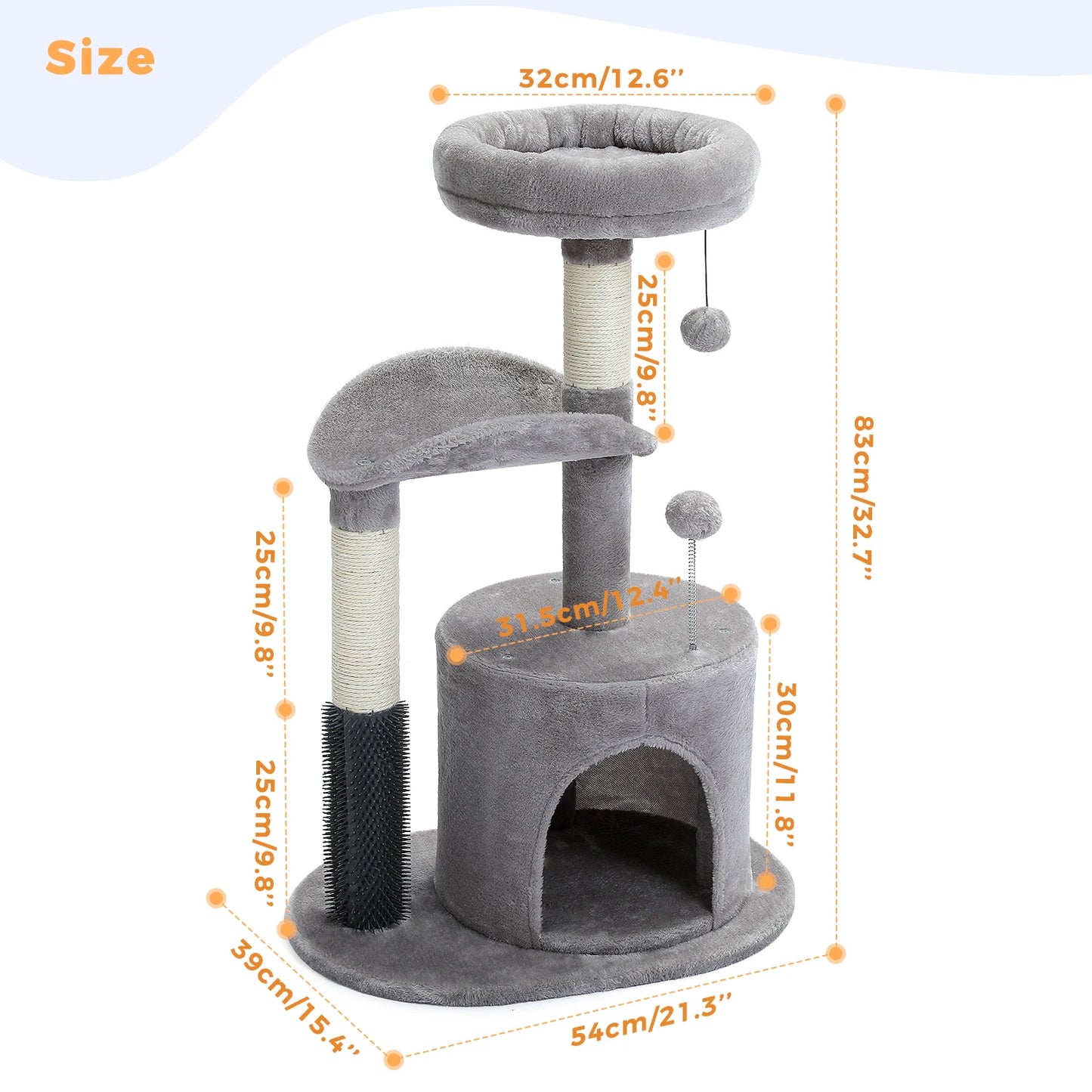 Medium Cat Tower with Interactive Cat Toy