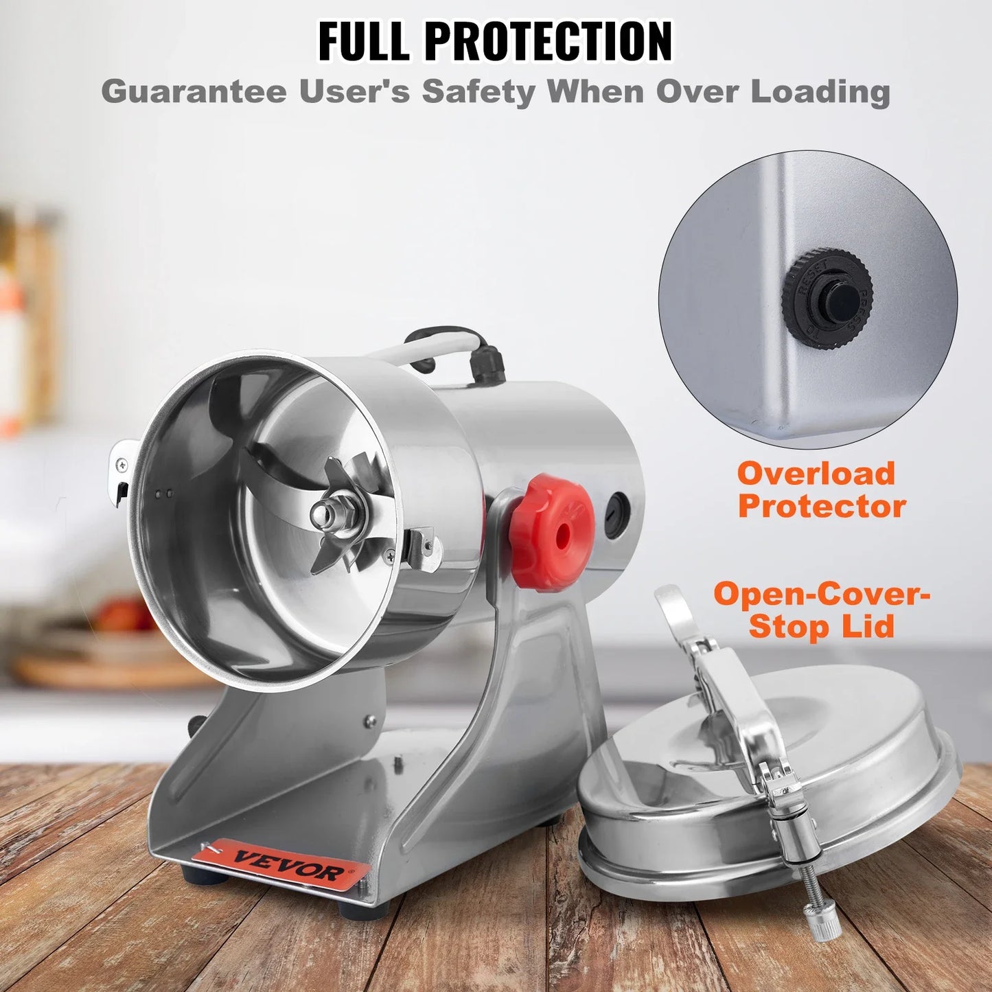 Electric Grain Mill Grinder, Stainless Steel