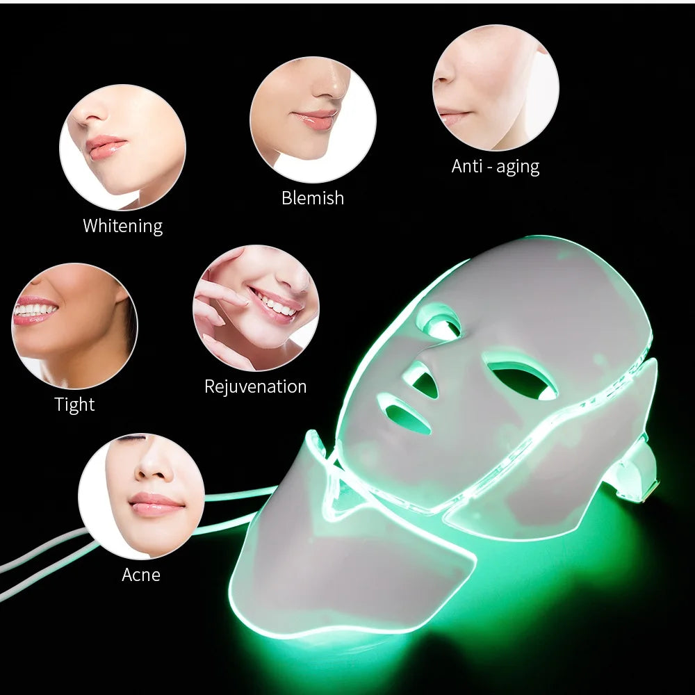 LED Facial Mask, Rejuvenation Face and Neck Care