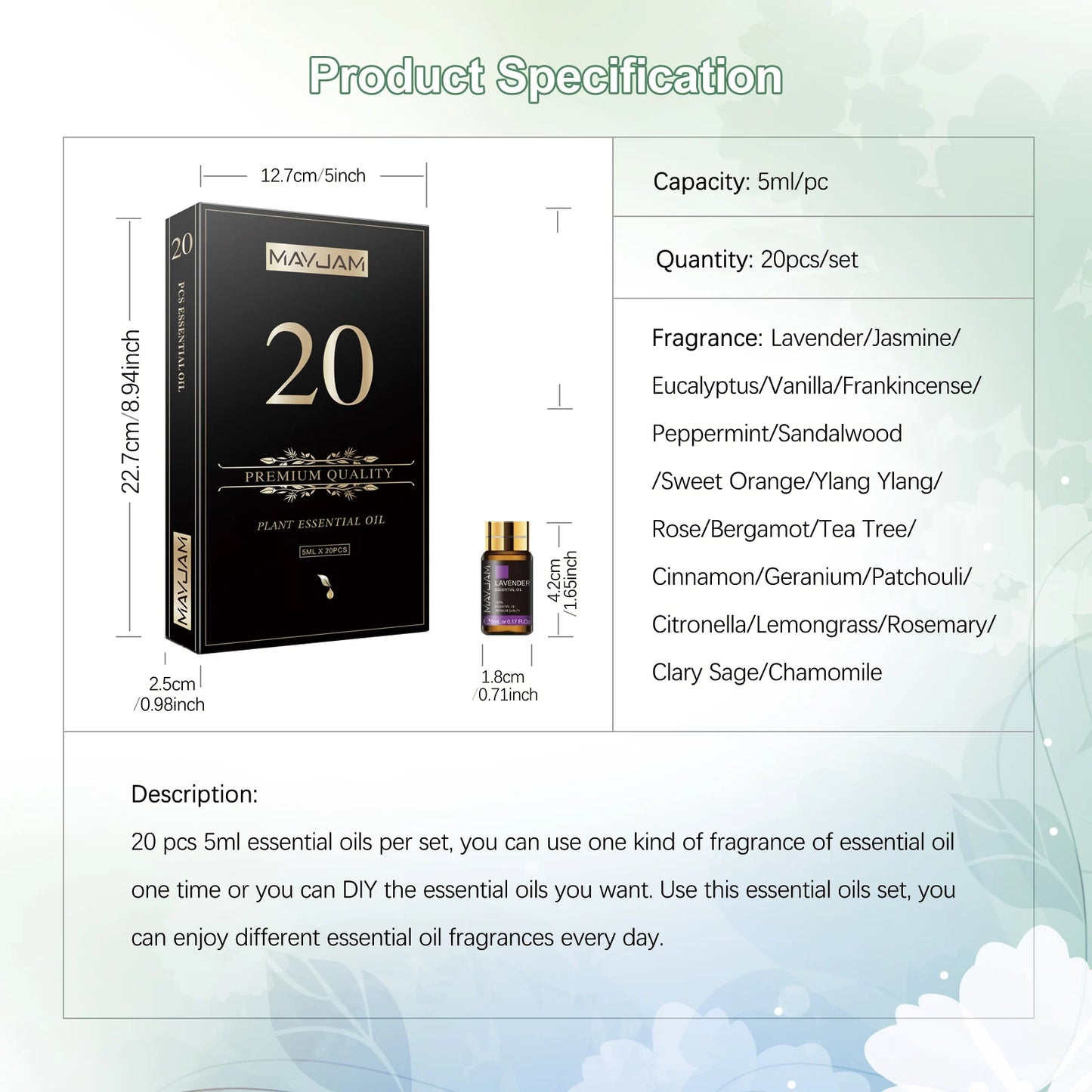 20 Bottle Essential Oil Kit