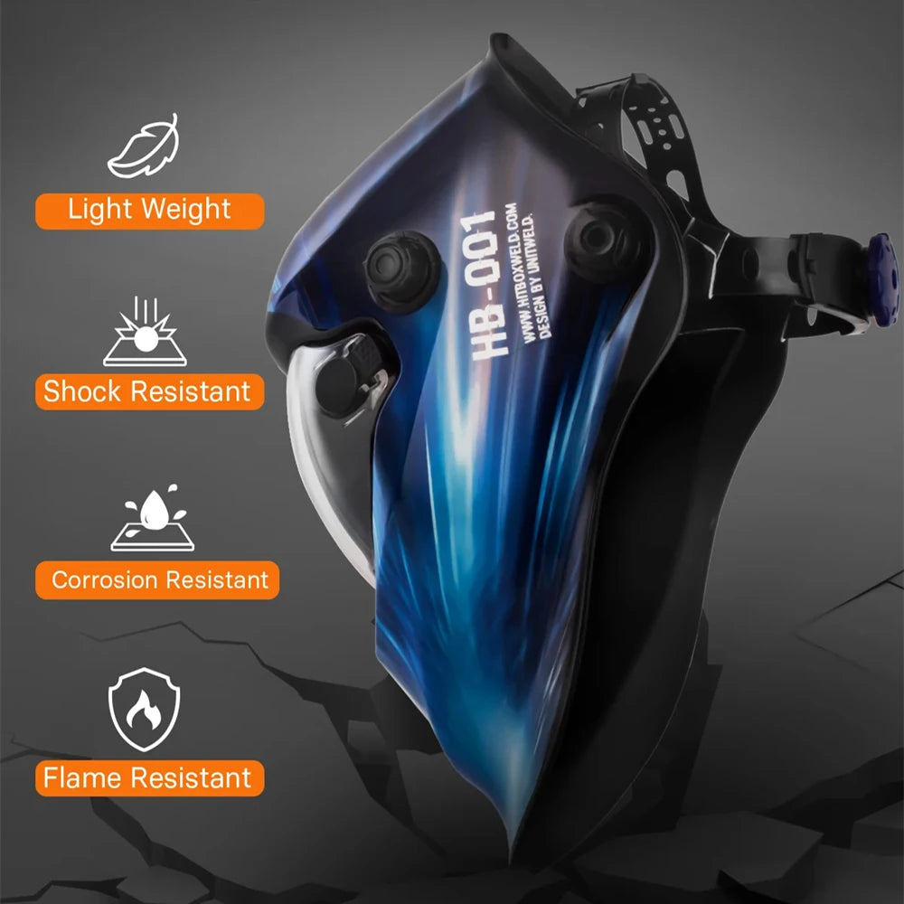 Welding Helmet Mask Automatic Dimming for MIG TIG ARC Welder Machine Color Welding Helmet Super Large View.