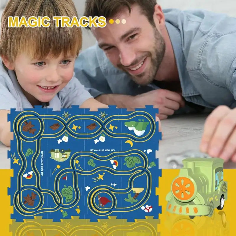 Kids Educational Interactive Jigsaw Puzzle Railrider