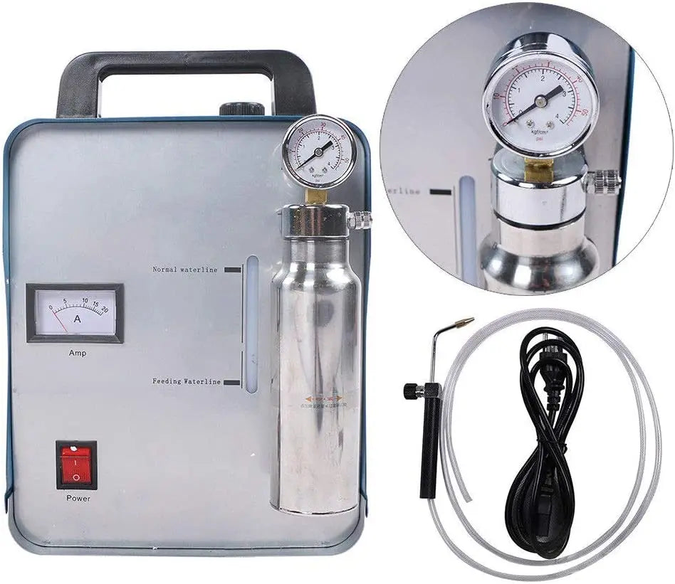 H180 95L Oxygen-Hydrogen Generator Water Welder Polisher HHO Acrylic Flame Polishing Machine Flame Torch Polisher w/ Torch Tip