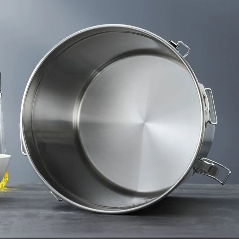 33L Food Storage Containers Airtight Canister Stainless Steel Bucket Water Jug Kitchen Accessories
