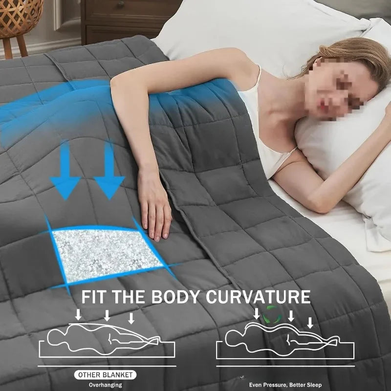 Weighted Blanket Twin Size Cooling and Breathable Heavy Blanket