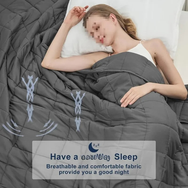 Weighted Blanket Twin Size Cooling and Breathable Heavy Blanket