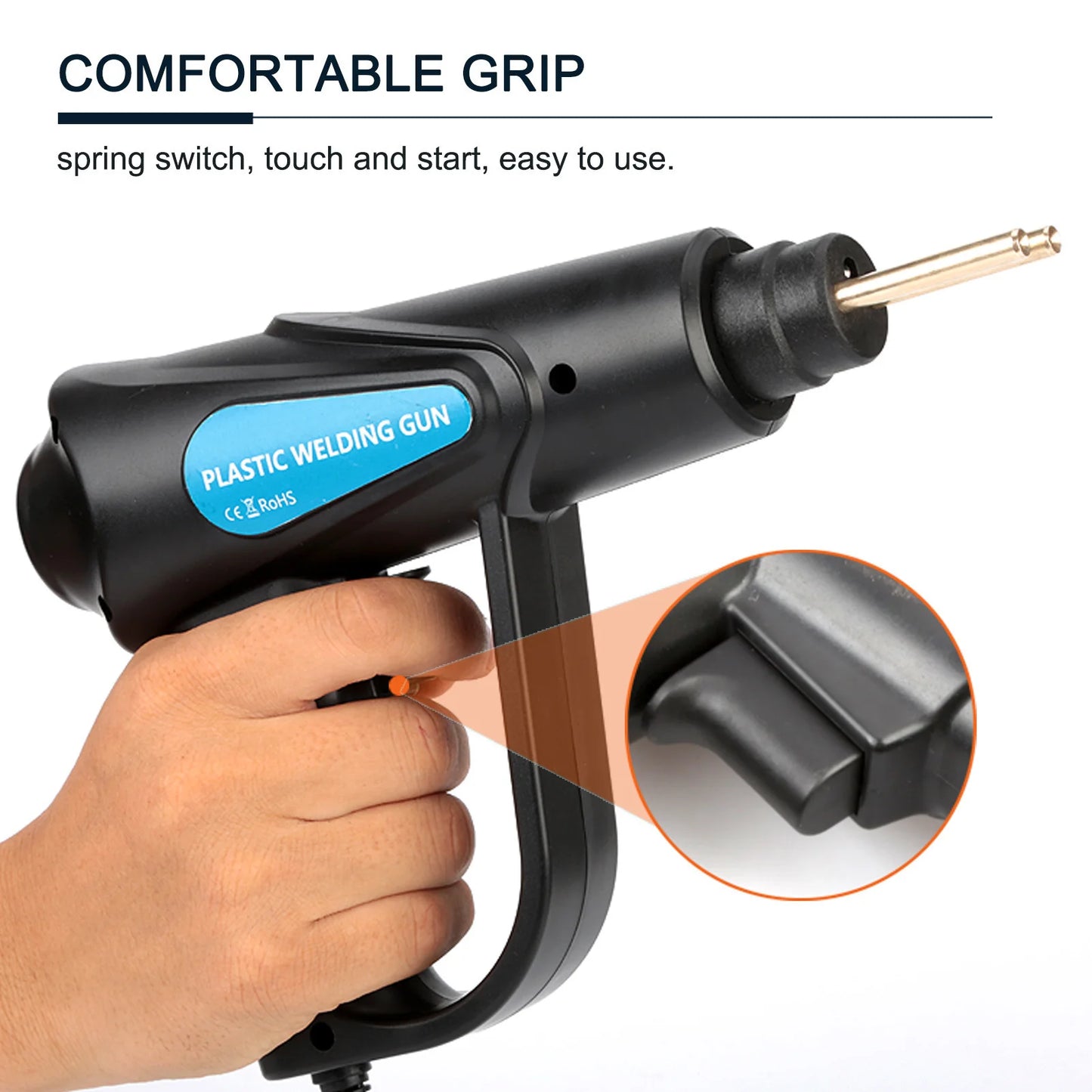 Hot Stapler 70W Plastic Welding Machine, Heat Gun Car Tools Kit Bumper Soldering Iron Repair Staples