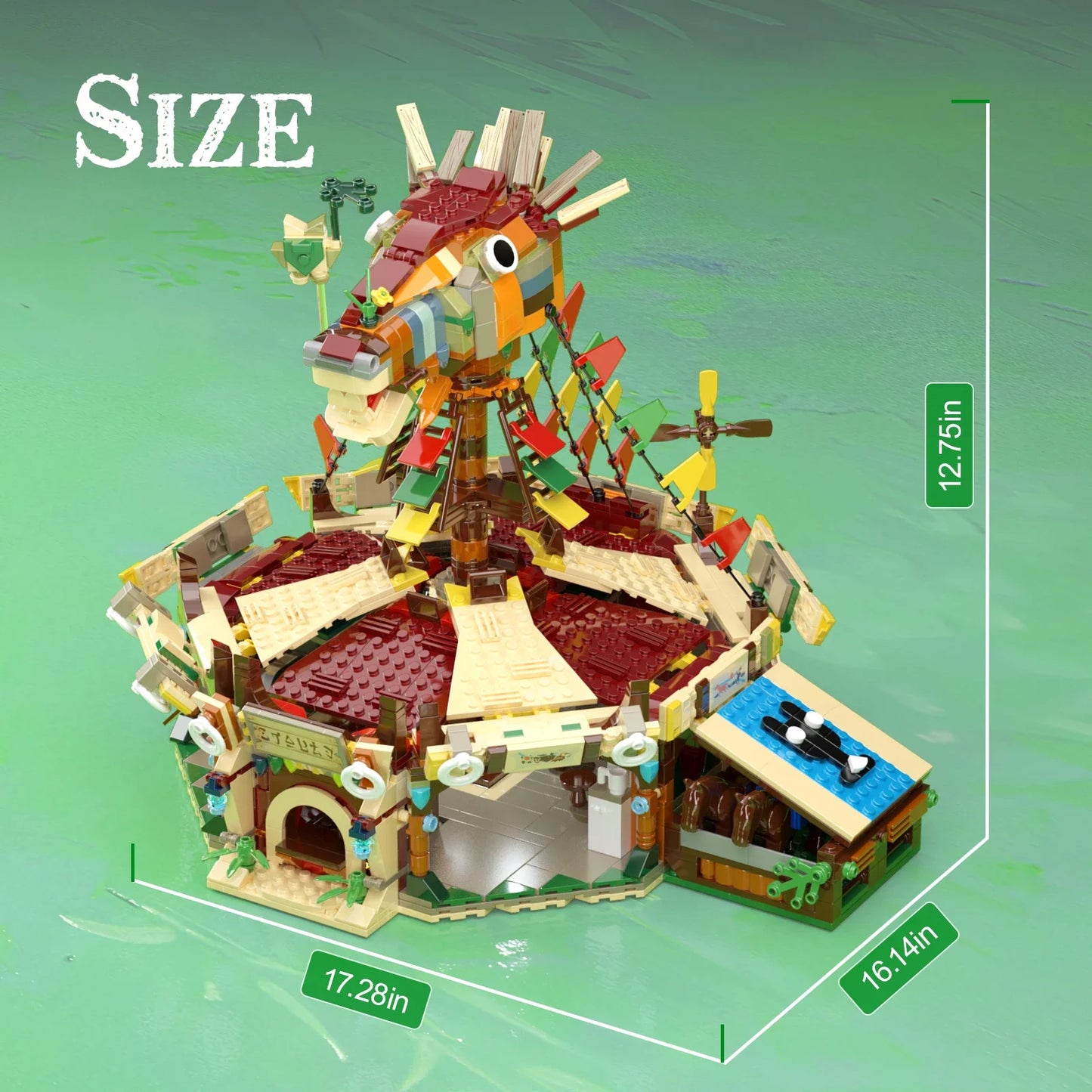 2 in 1 Horse Head Station and Link Building Blocks Kit