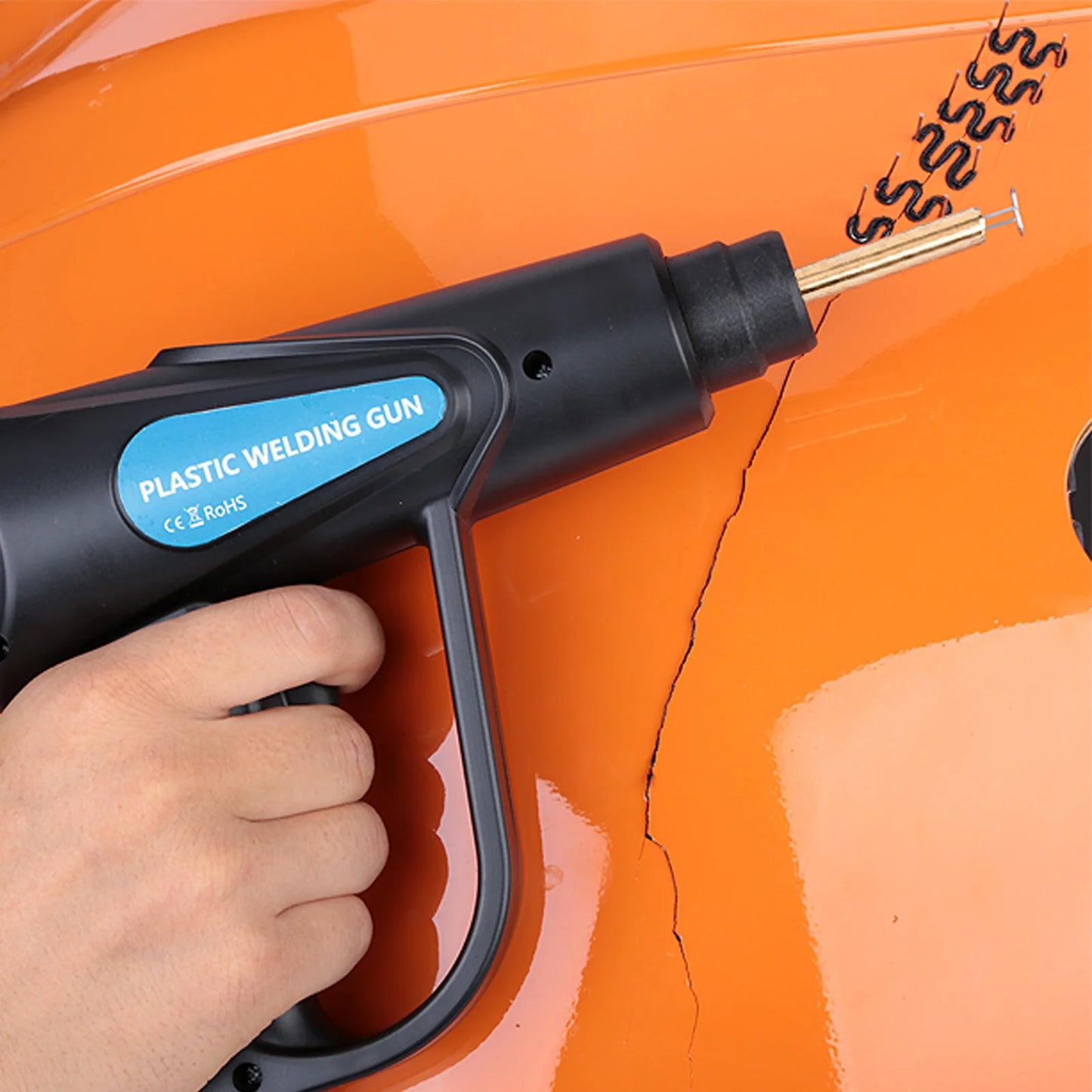 Hot Stapler 70W Plastic Welding Machine, Heat Gun Car Tools Kit Bumper Soldering Iron Repair Staples