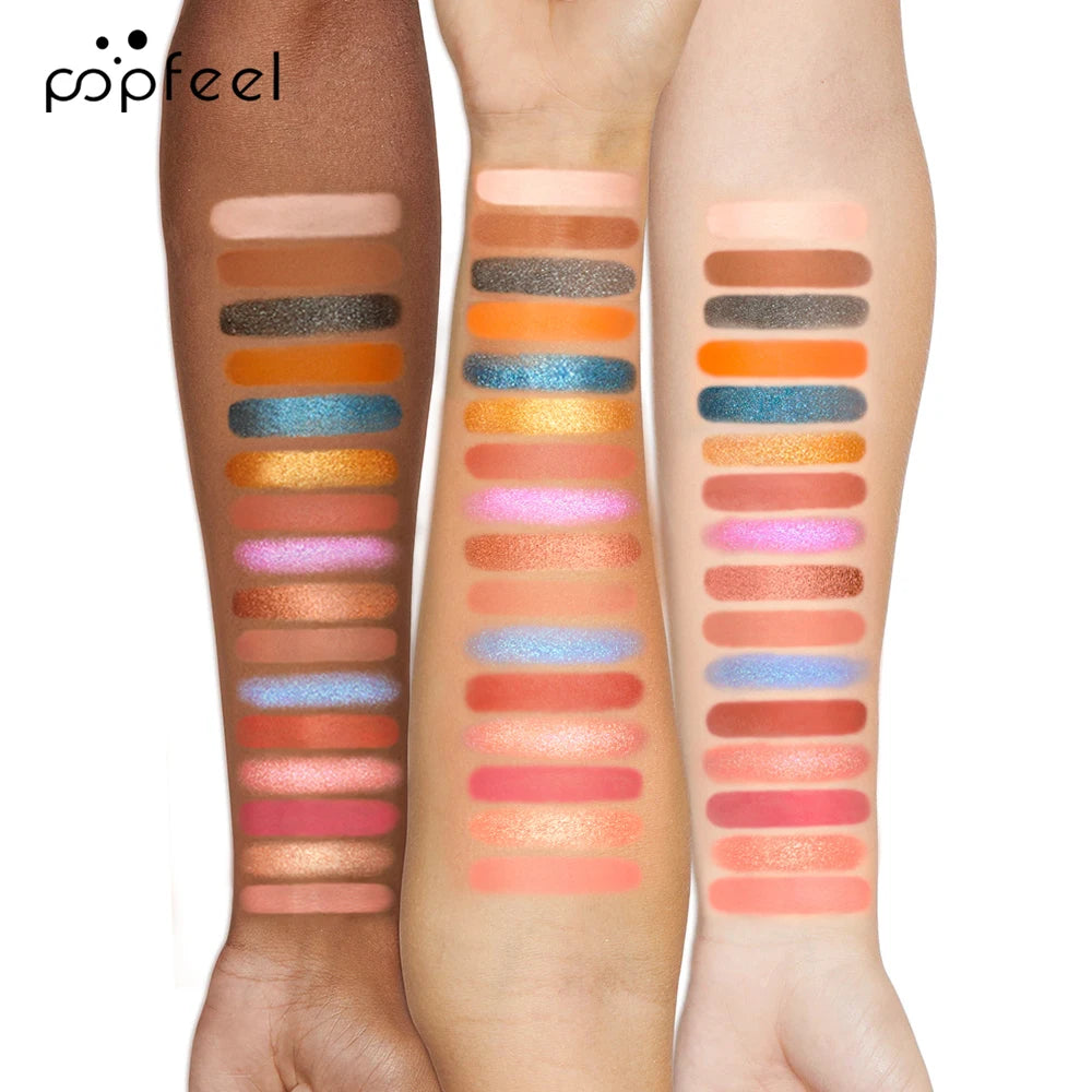 Eyeshadow Palette Natural Nude Matte Shimmer Glitter, 16 colors