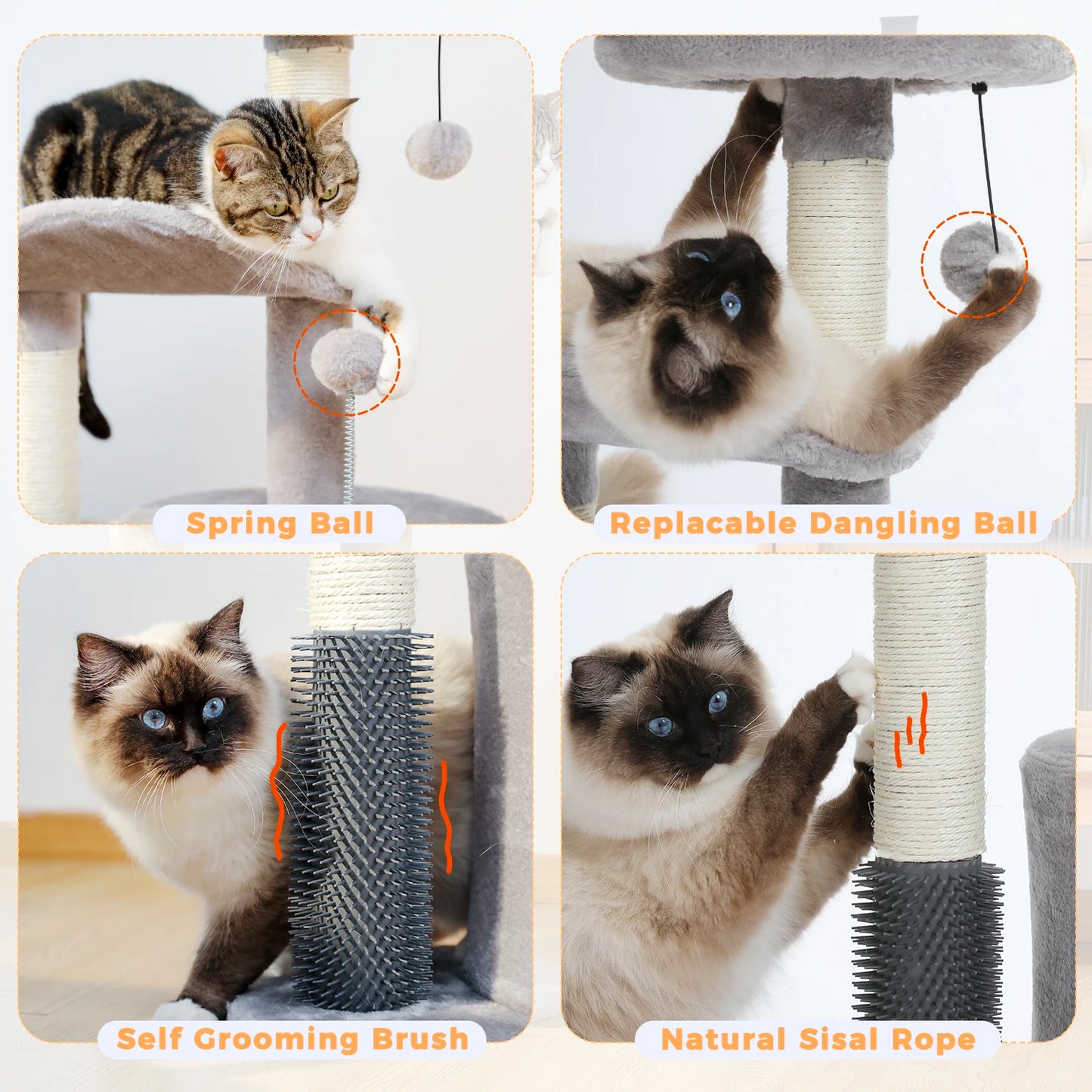 Medium Cat Tower with Interactive Cat Toy