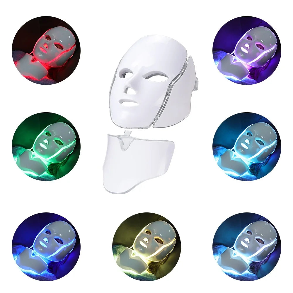 LED Facial Mask, Rejuvenation Face and Neck Care