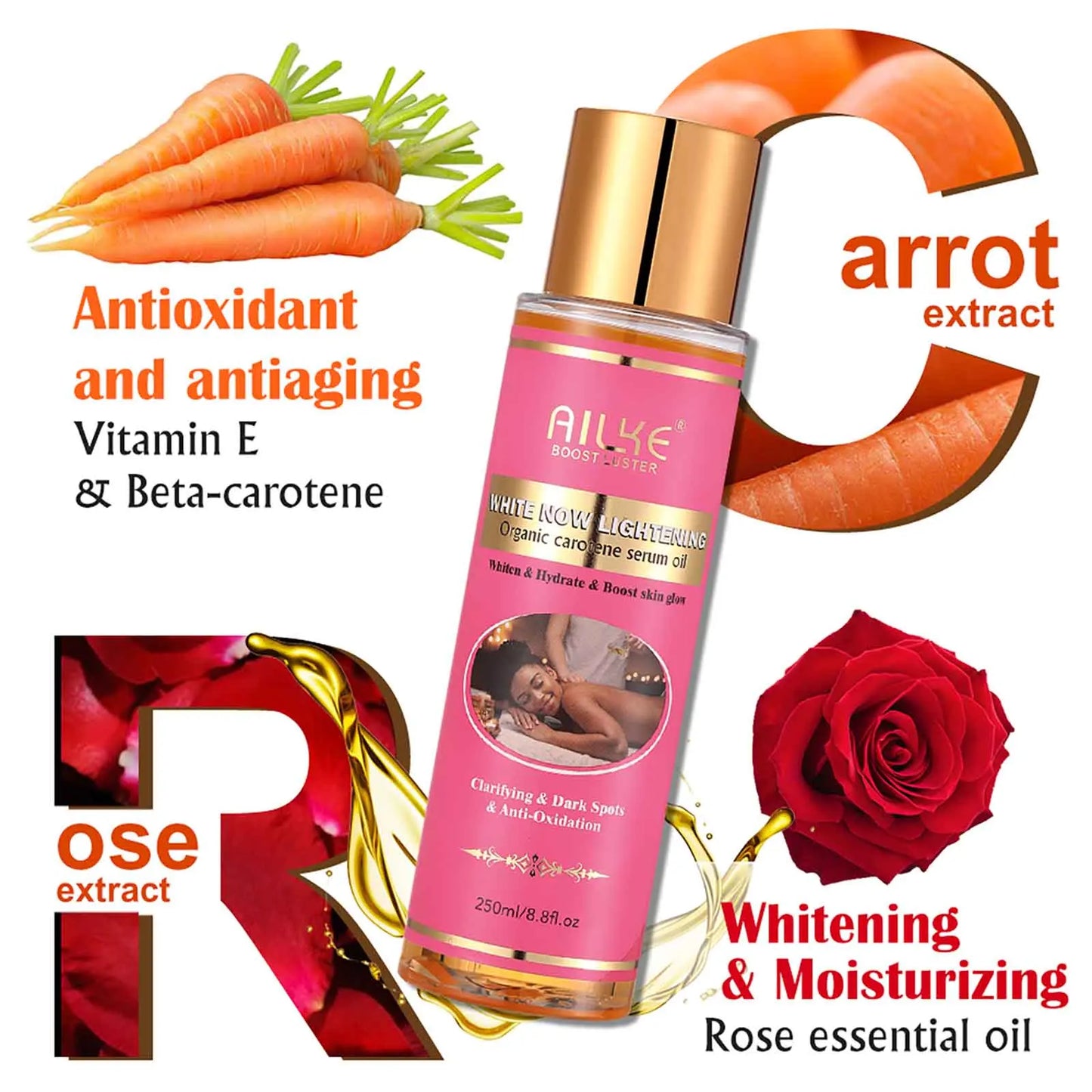 Organic Carotein Serum Body Oil, Clarifying, Deeply Moisturizing