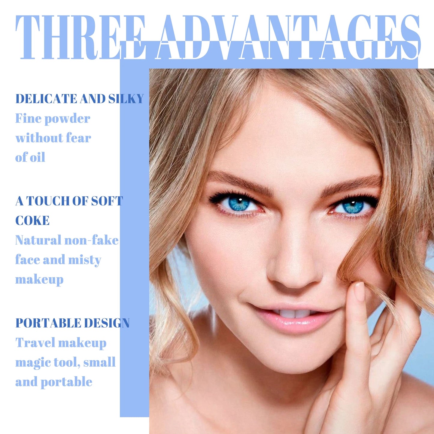 Natural Color 3PCS Powder, Waterproof