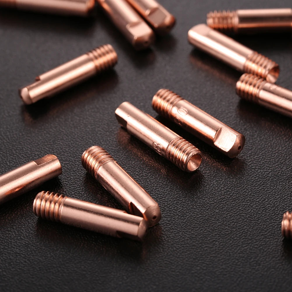 20pcs 0.8/1/1.2mm Welding Nozzle Contact Tips Gas Diffuser Connector Holder Torch Contact Semi-automatic Welding Nozzle