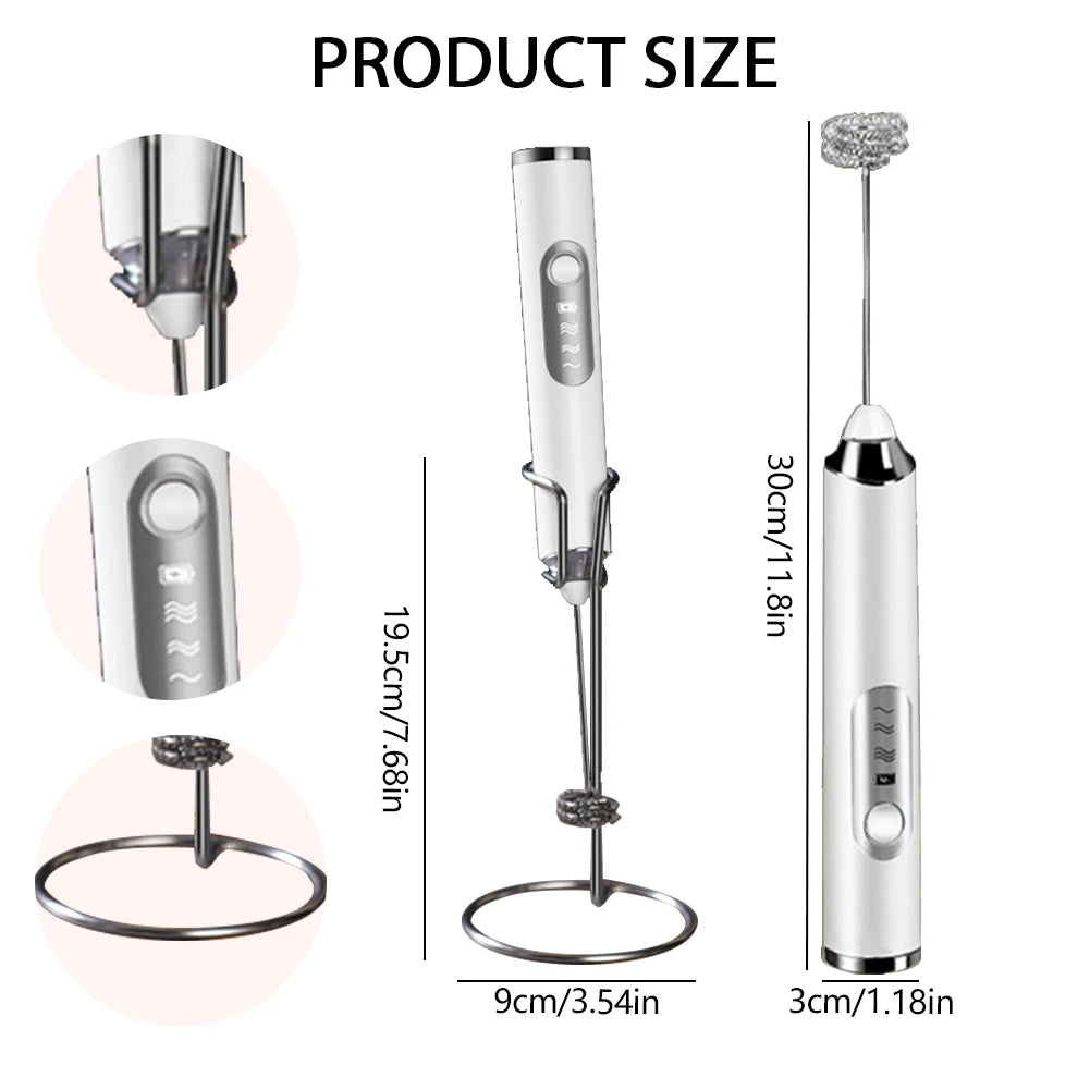 Mini Electric Wireless Whisk Mixer