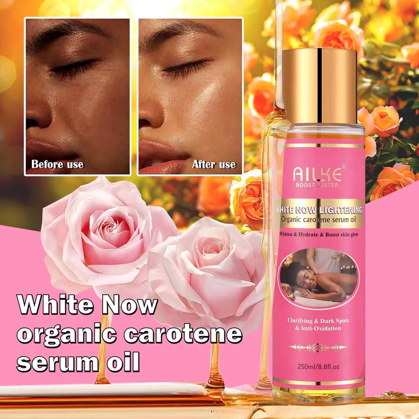 Organic Carotein Serum Body Oil, Clarifying, Deeply Moisturizing