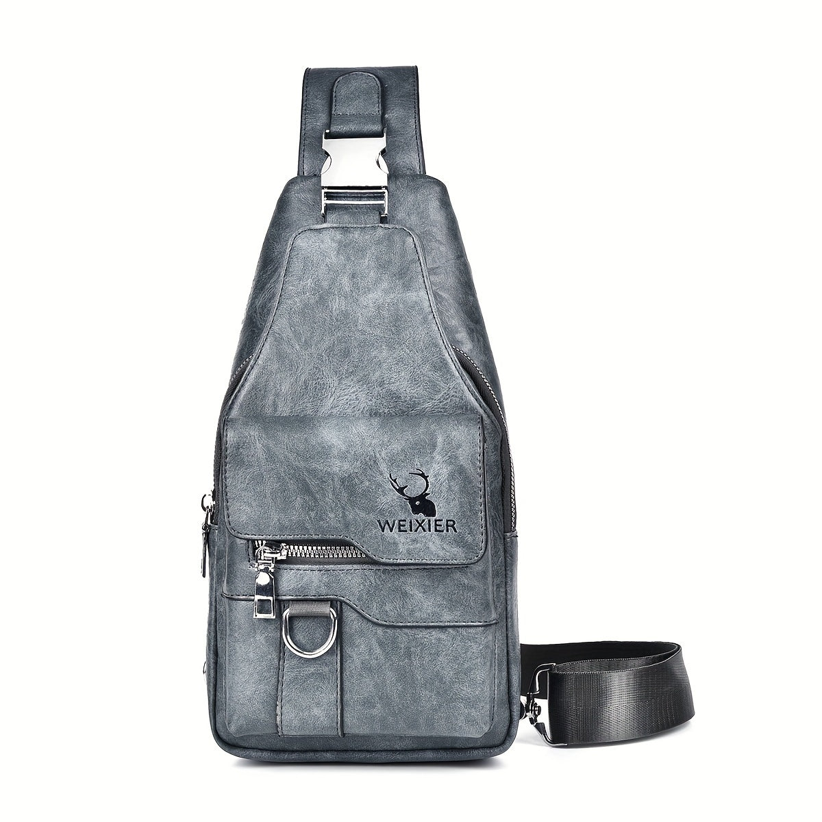 Premium Leather, Vintage-Style Chest Bag, Multi-Compartment Crossbody Bag with Waterproof Design,