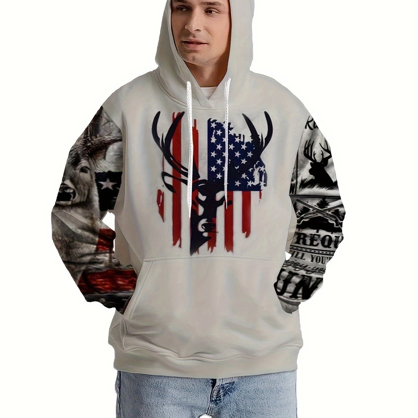 Men's Fashion Plus Size Fleece Hoodie Coat