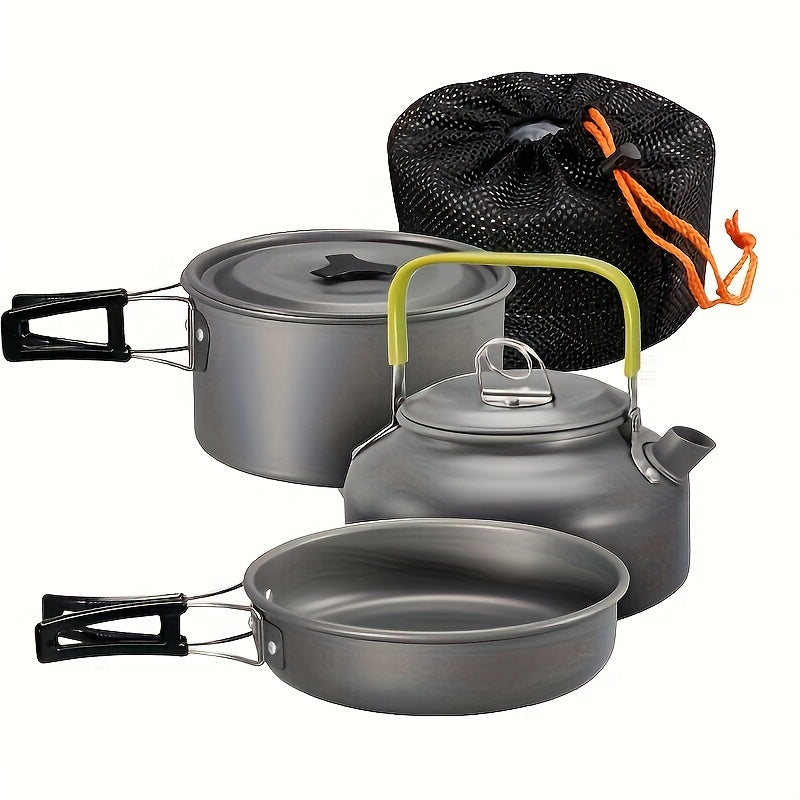 3pcs Aluminum Lightweight Camping Cookware Set