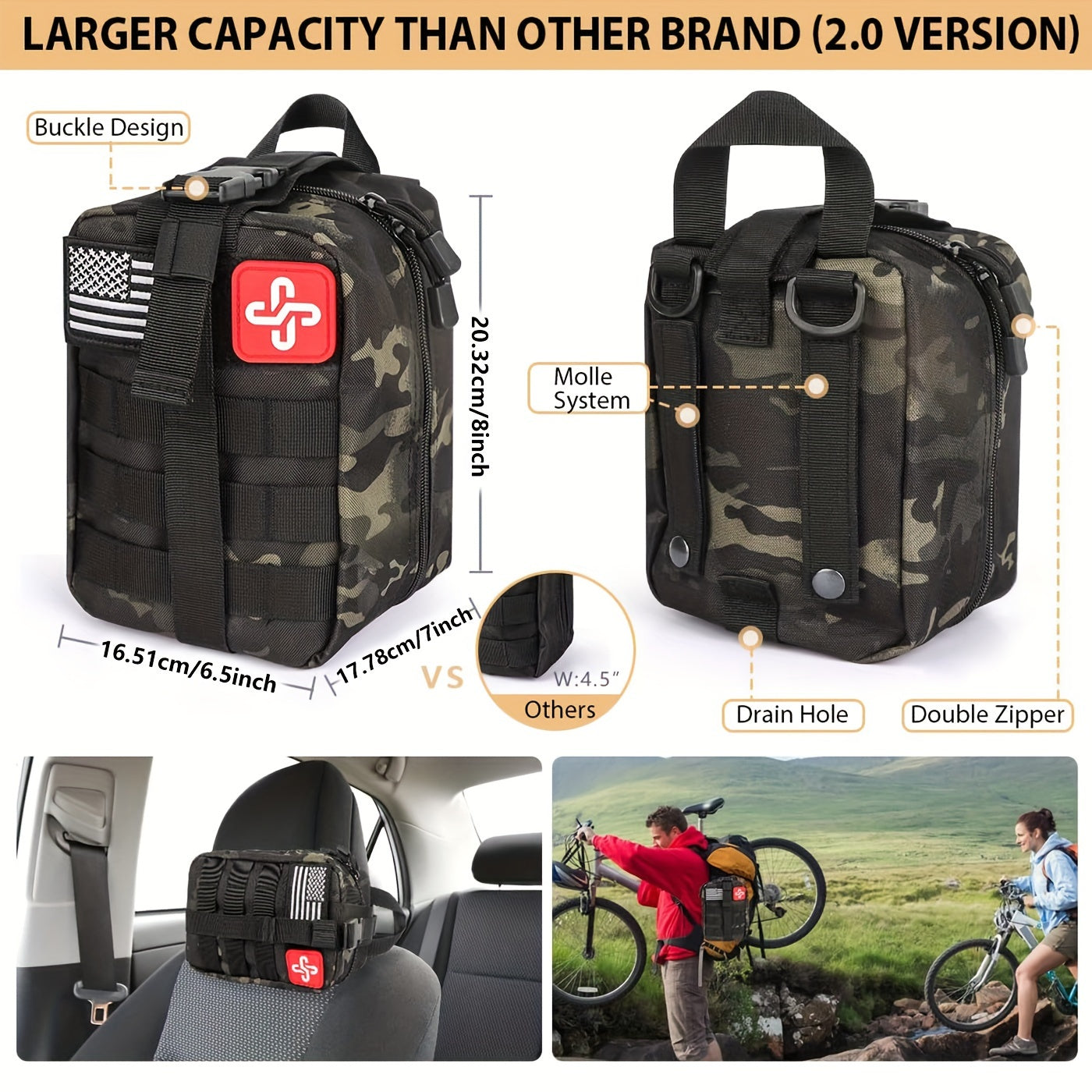 250Pcs Ultimate Survival Kit - Comprehensive First Aid Kit, Emergency Tent, Compatible Bag, and Multi-Tool.