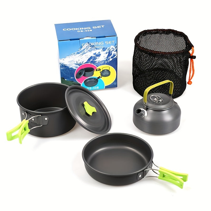 3pcs Aluminum Lightweight Camping Cookware Set