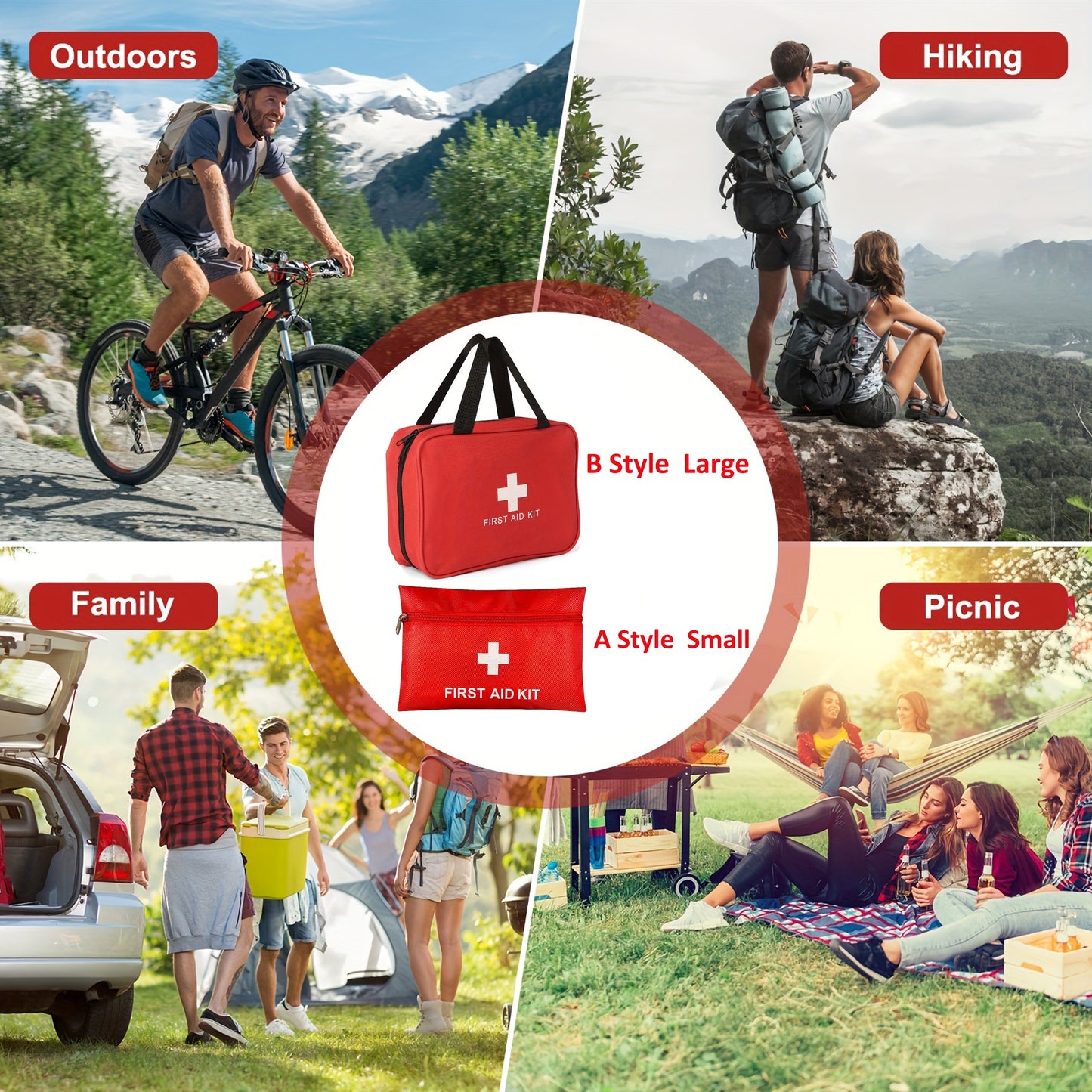 Ultimate First Aid Kit – Complete Survival Gear with Bandages, Scissors, Tweezers, Wet Wipes, Tourniquet