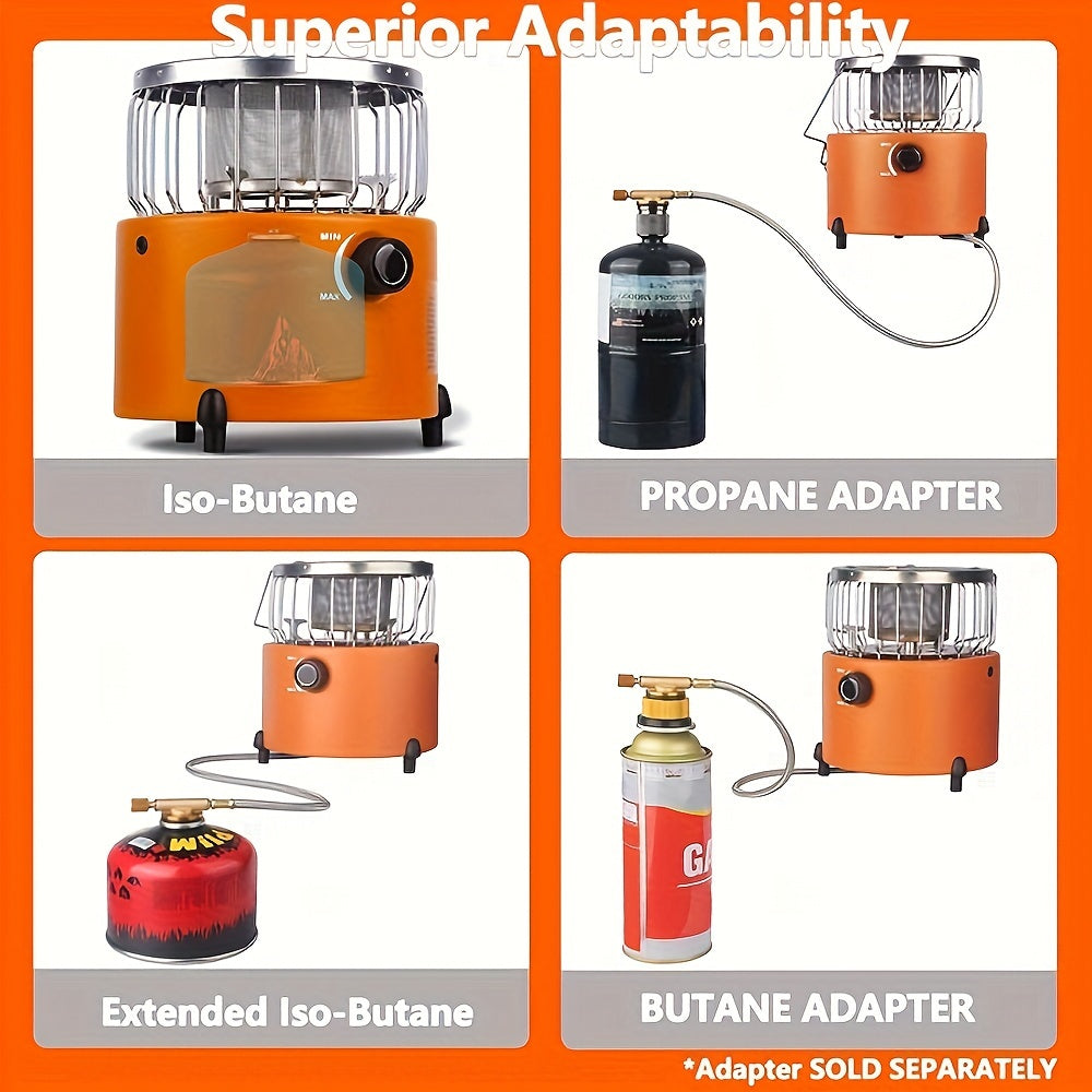 PropaneMaster 9000 BTU 2-in-1 Portable Gas Stove - Reliable Indoor & Outdoor Heating, and Cooking.
