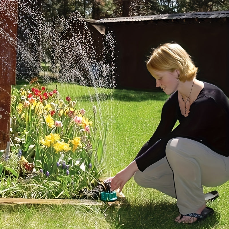 Automatic Multi-Head Garden Sprinkler - Efficient Watering System With 360-Degree Coverage, Adjustable Spray Durable Construction,