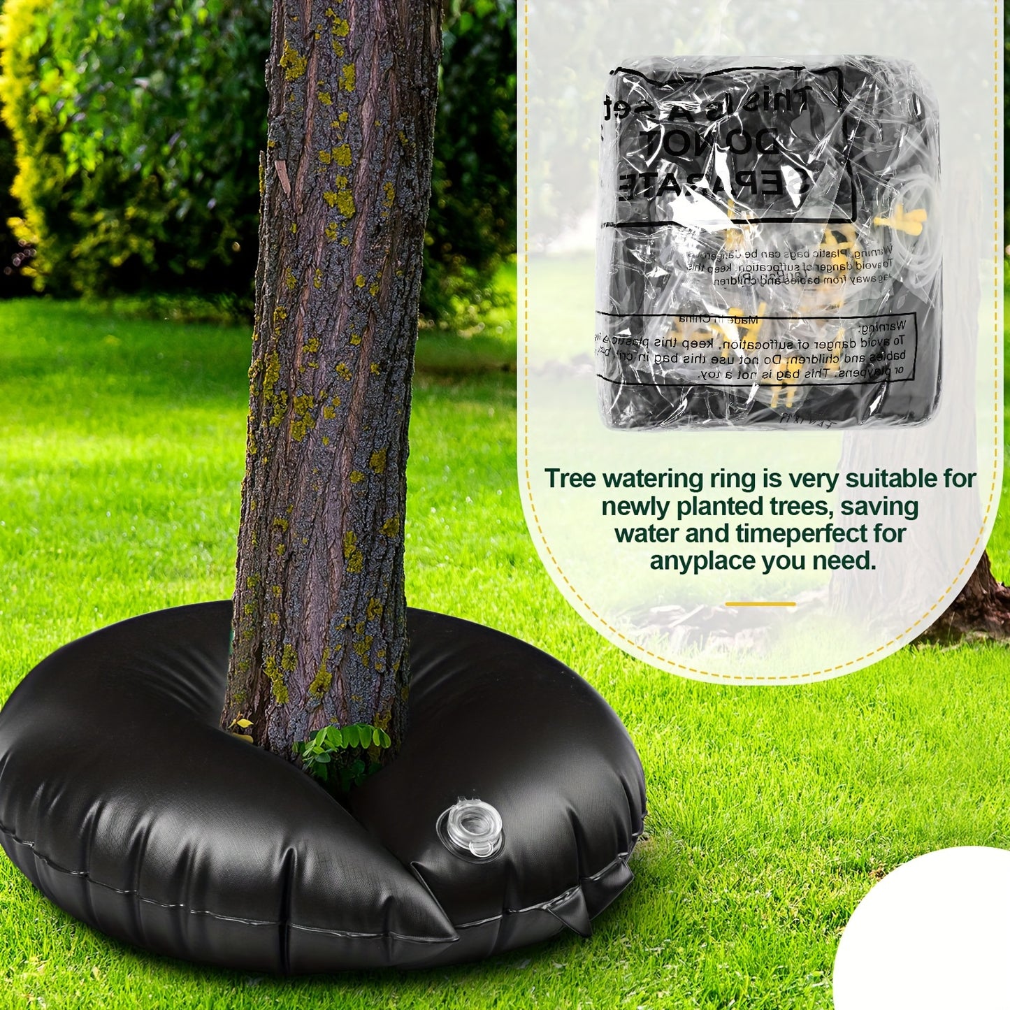 8 Pack Tree Watering Bags Tree Watering Ring Slow Release PVC Drip Irrigation Water Pouch Automatic Drip System For Planting Gardening Trees And Shrubs