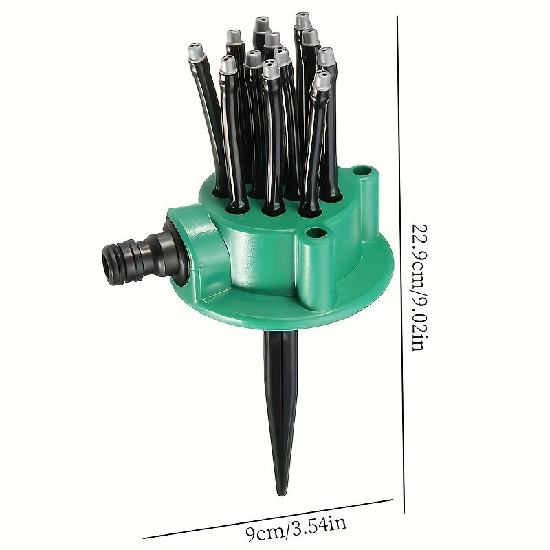 Automatic Multi-Head Garden Sprinkler - Efficient Watering System With 360-Degree Coverage, Adjustable Spray Durable Construction,