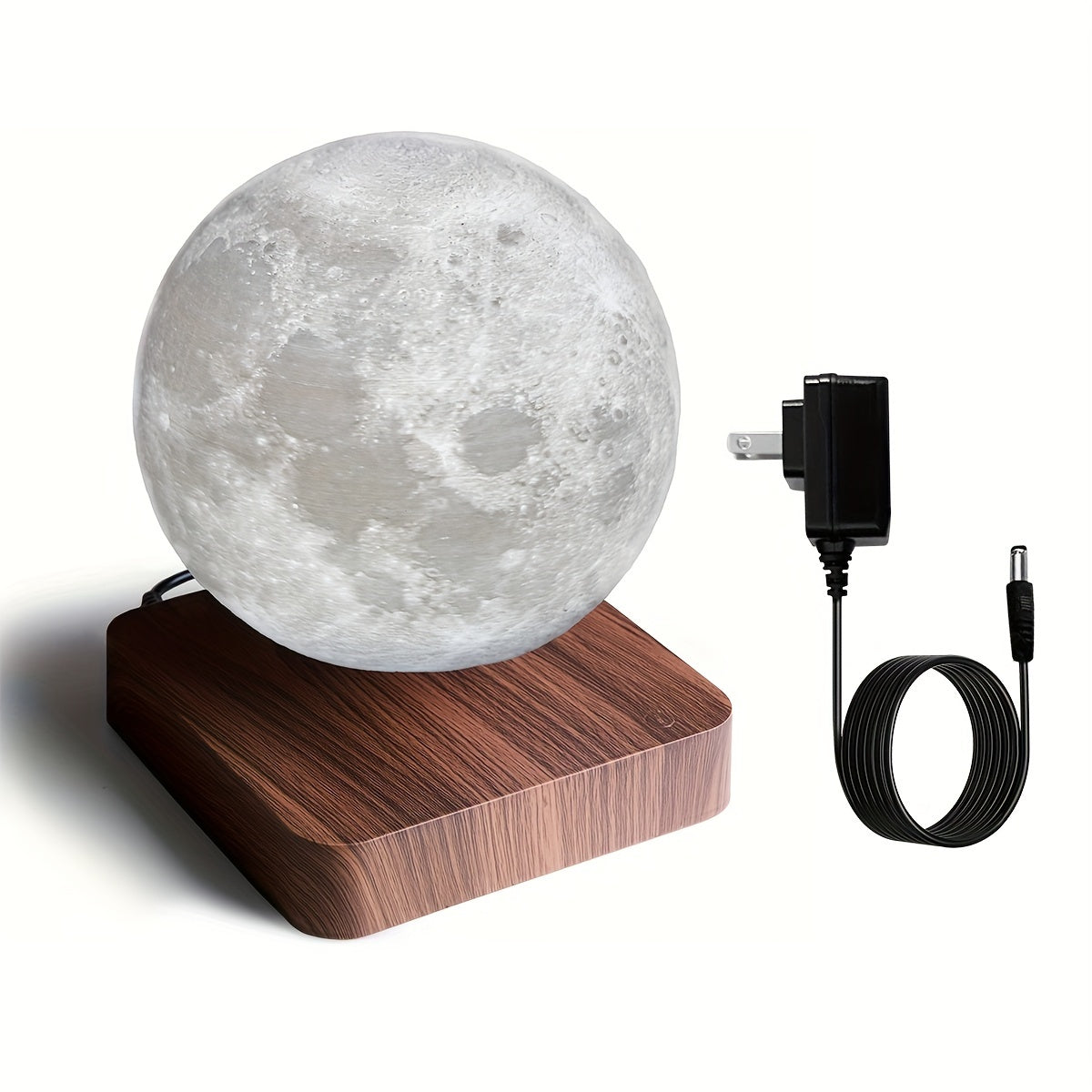 Magnetic Levitating Moon Lamp - 3-Color Mode Spinning Night Light with Mesmerizing Floating Effect.