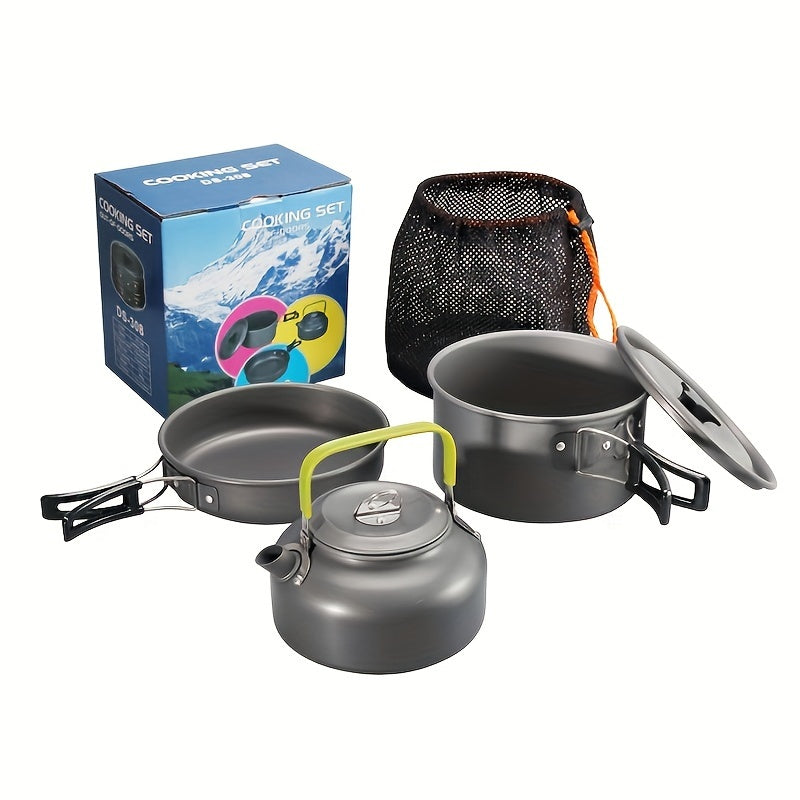 3pcs Aluminum Lightweight Camping Cookware Set