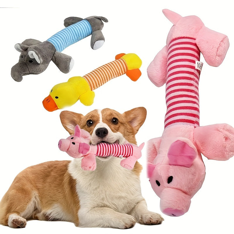 Adorable Pet Squeaky Plush Toy - Durable Chew Toy For Dental Health Soft