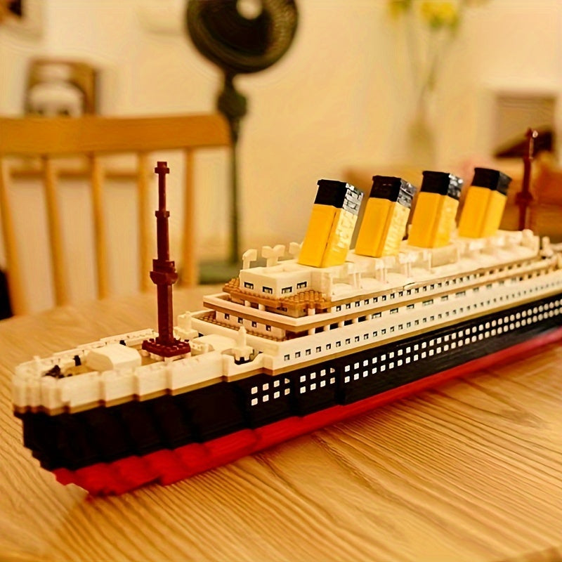 3000+pcs/set Large Cruise Ship Model Building Blocks Set - - LED Not Included.