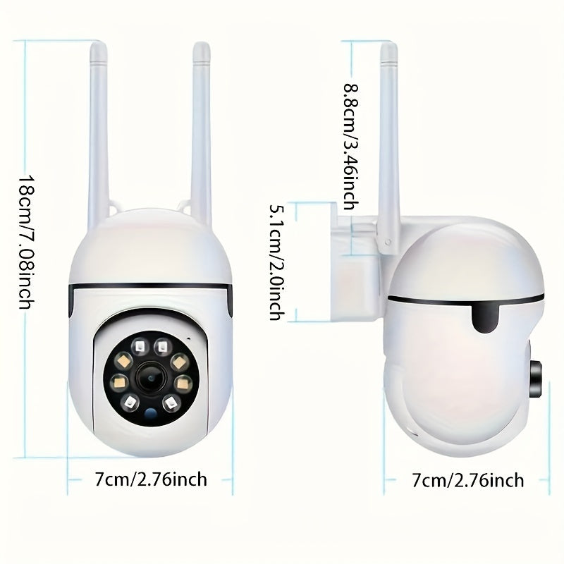 2PCS Compact Wireless IP Security Cameras - 1080P Full HD Video, 2.4G Long Range WiFi Connection, Night Vision, APP Remote Surveillance, 2-Way Voice Intercom, Motion Detection, Real-Time Alerts For Home & Business Surveillanc