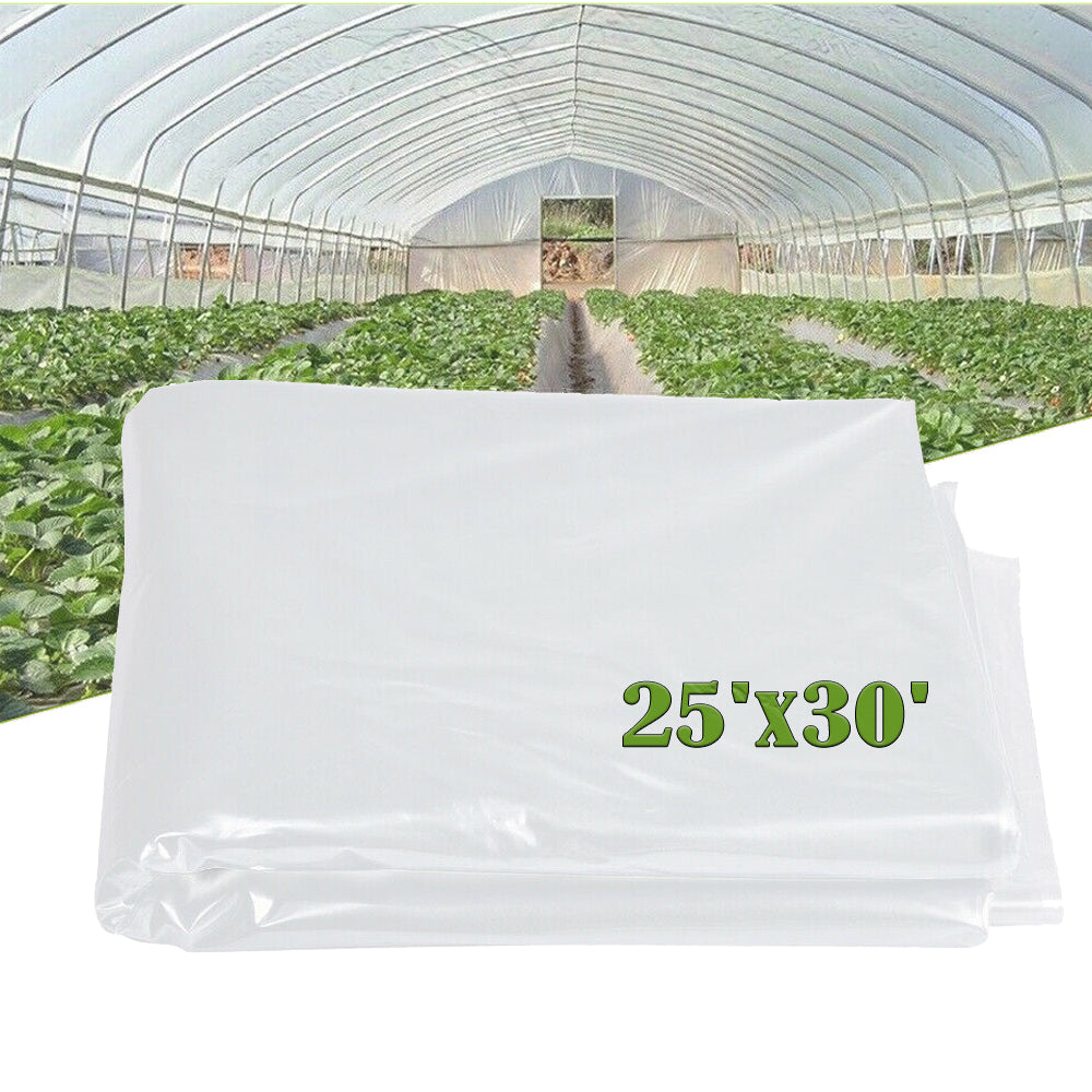 6 mil Greenhouse Plastic Film Sheeting Cover Large Size 100ft 50ft 40ft Length Available UV Resistant Clear Polyethylene Film