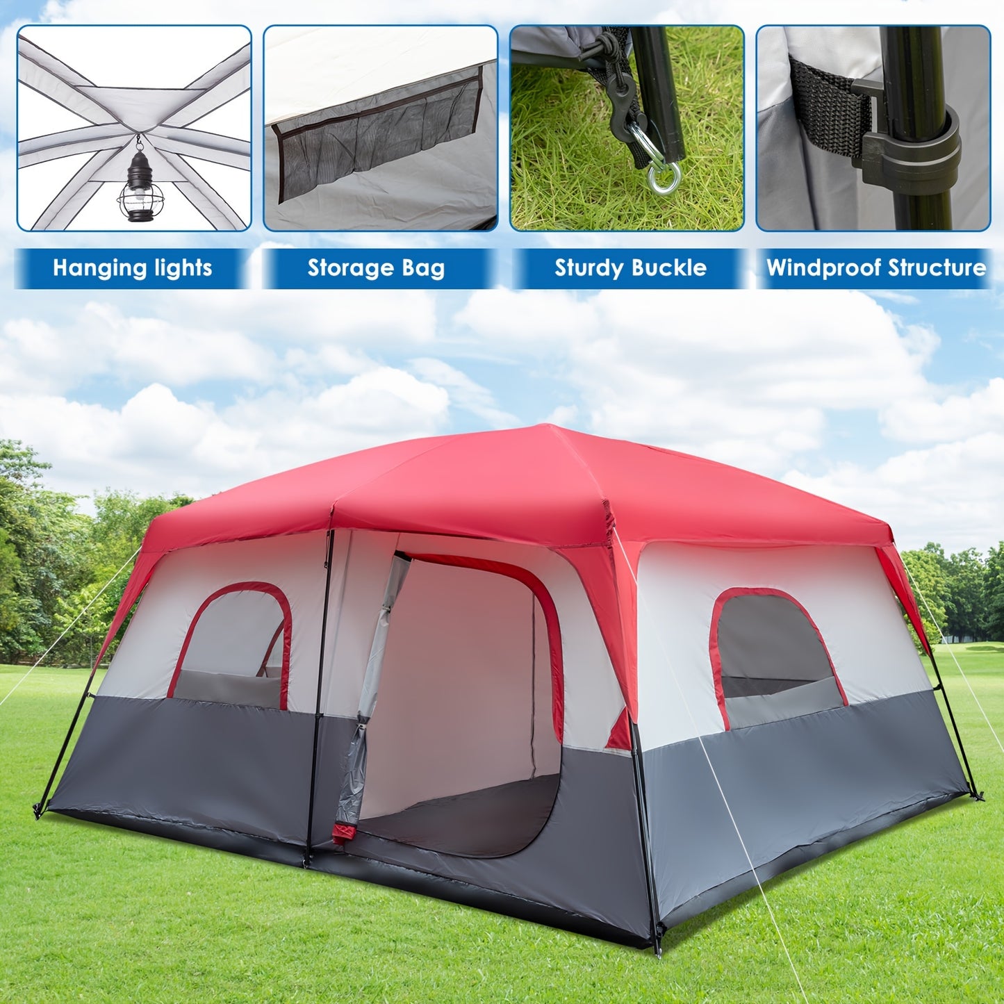 14-Person Polyester Cloth Camping Tent
