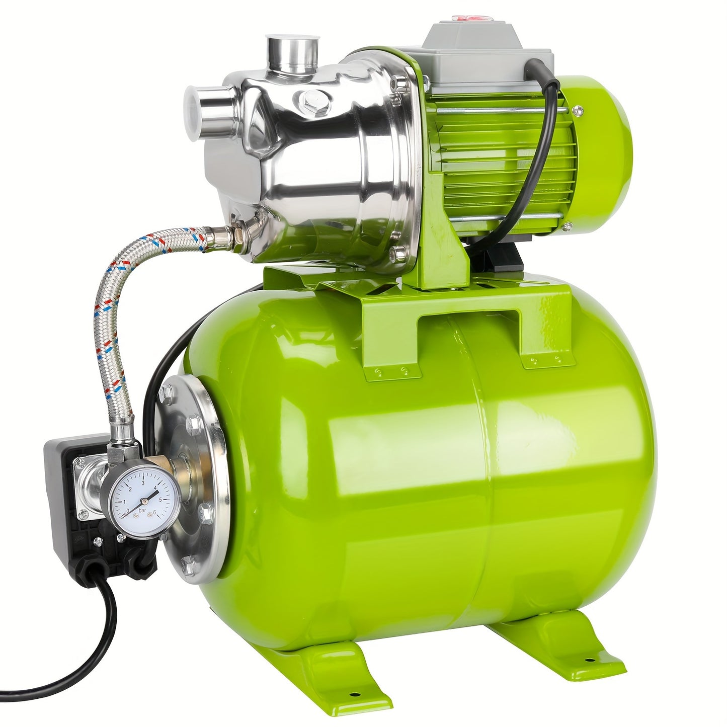 3/4HP Shallow Well Pump with Pressure Tank, 115v Stainless Steel Garden Irrigation Pump,