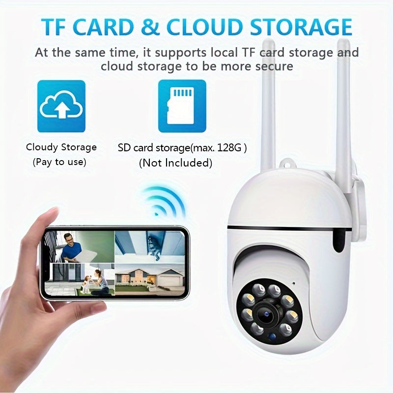 2PCS Compact Wireless IP Security Cameras - 1080P Full HD Video, 2.4G Long Range WiFi Connection, Night Vision, APP Remote Surveillance, 2-Way Voice Intercom, Motion Detection, Real-Time Alerts For Home & Business Surveillanc