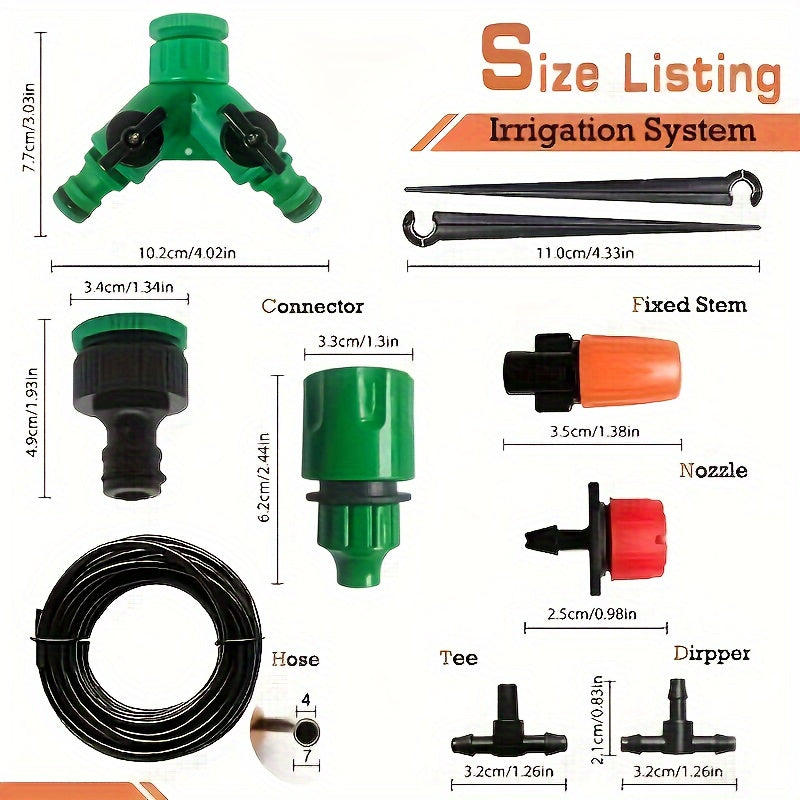 1 Set Of DIY Garden Drip Irrigation Hose, Watering System.