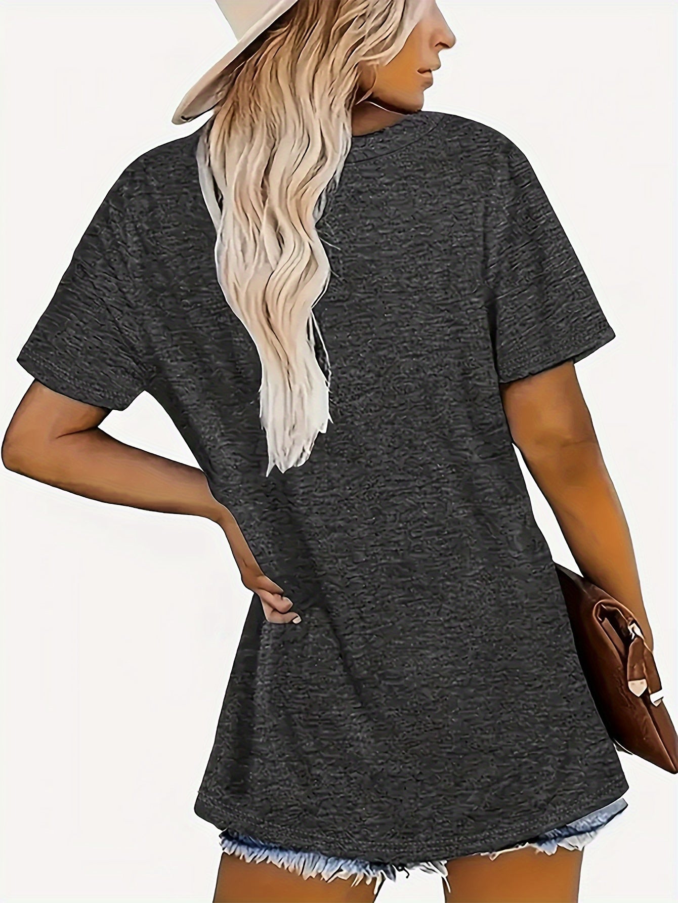 Lightweight & Breathable Womens Casual Short Sleeve Crew Neck Top